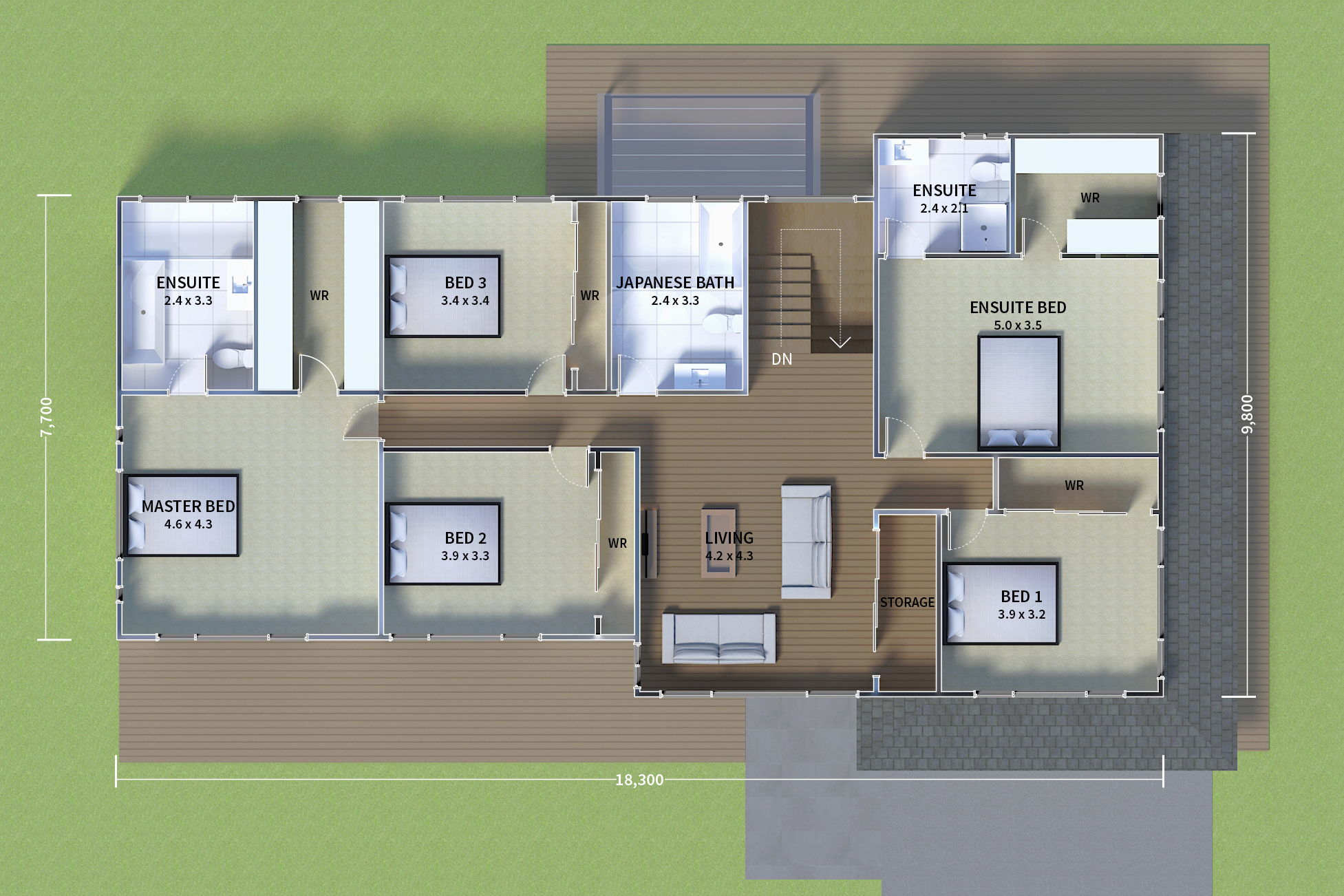 Floor plan level 2